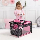 Bayer Design, Multi Bed, patut pentru papusi, negru-roz