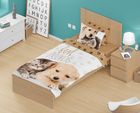 Best Friends, Caine si pisica, set lenjerie de pat single, 140-200 cm