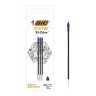 Bic, Cristal Re'new Metal, rezerva pix, albastru, 3 buc.