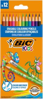 Bic, Kids, Evolution Illusion, creioane colorate, 12 buc.