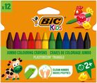 Bic, Kids, Plastidecor Triangle, creioane cerate, 12 culori