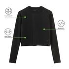 Bluza de antrenament crop top cu croiala mulata NOWEAR