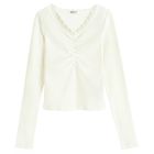 Bluza ecru reiata cu dantela NOWEAR