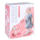 Bubble Unicorn, ponei de facut baloane de sapun, jucarie de impins