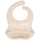 Canpol babies, baveta din silicon cu buzunar, crem