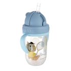 Canpol babies, Bonjour Paris, canita anti-varsare cu pai, albastru, 270 ml
