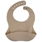 Canpol babies, Dots, baveta din silicon cu buzunar, bej