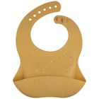 Canpol babies, Dots, baveta din silicon cu buzunar, galben
