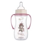 Canpol babies, EasyStart, Bonjour Paris, biberon anticolici cu manere, roz, 300 ml