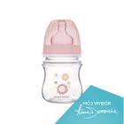 Canpol babies, EasyStart, Newborn baby, biberon cu gatul larg, 120 ml, roz, 0m+