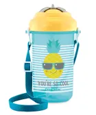 Canpol babies, So Cool, ananas, sticla de apa cu pai pliabil de silicon, 400 ml
