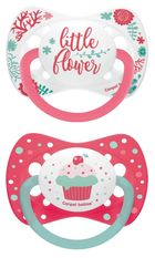 Canpol babies, suzeta din silicon, simetrica, corai, 6-18m