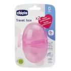 Chicco, husa dubla pentru suzeta, roz