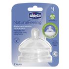 Chicco, NaturalFeeling, tetina pentru biberon, 4 luni+, 2 buc.