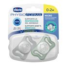 Chicco, Physioforma Micro, suzeta din silicon, 0-2 m, 2 buc.