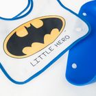 Cool Club, Baveta cu buzunar pentru baieti, albastru, imprimeu Batman