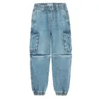 Cool Club, Blugi pentru baieti, croiala jogger, picioare detasabile, albastru