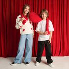 Cool Club, Blugi reglabili pentru fete, croiala wide leg, albastru