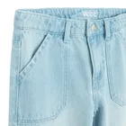 Cool Club, Blugi reglabili pentru fete, wide leg, albastru