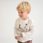 Cool Club, Bluza cu maneca lunga pentru baieti, alb, Imprimeu Moomins