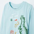 Cool Club, Bluza cu maneca lunga pentru baieti, albastru deschis, imprimeu dinozaur
