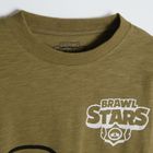 Cool Club, Bluza cu maneca lunga pentru baieti, kaki, imprimeu Brawl Stars