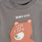 Cool Club, Bluza cu maneca lunga pentru baieti, negru-grafit, imprimeu ursulet, Beary cute