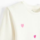 Cool Club, Bluza cu maneca lunga pentru fete, din tricot striat, alb