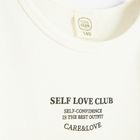 Cool Club, Bluza cu maneca lunga pentru fete, din tricot striat, alb