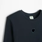 Cool Club, Bluza cu maneca lunga pentru fete, din tricot striat, bleumarin