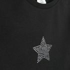 Cool Club, Bluza cu maneca lunga pentru fete, din tricot striat, negru