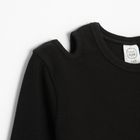 Cool Club, Bluza cu maneca lunga pentru fete, din tricot striat, negru