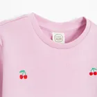 Cool Club, Bluza cu maneca lunga pentru fete, din tricot striat, roz