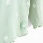 Cool Club, Bluza cu maneca lunga pentru fete, din tricot striat, verde