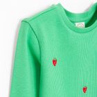 Cool Club, Bluza cu maneca lunga pentru fete, din tricot striat, verde