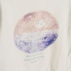 Cool Club, Bluza cu maneca lunga pentru fete, ecru, imprimeu Make your dreams come true