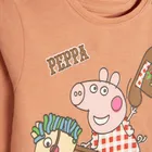 Cool Club, Bluza cu maneca lunga pentru fete, maro, imprimeu Peppa Pig