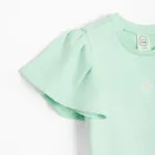 Cool Club, Bluza cu maneca scurta pentru fete, din tricot striat, menta verde