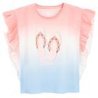 Cool Club, Bluza cu maneca scurta pentru fete, roz-albastru