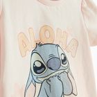 Cool Club, Bluza cu maneca scurta pentru fete, roz, imprimeu Lilo si Stitch
