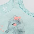 Cool Club, Bluza fara maneci pentru fete, culoare albastru deschis, imprimeu calut de mare