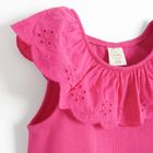 Cool Club, Bluza fara maneci pentru fete, din tricot striat, roz