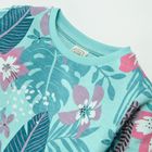 Cool Club, Bluza pentru fete, turcoaz, imprimeu floral