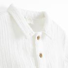 Cool Club, Body-camasa cu maneca scurta pentru baieti, muselina, alb