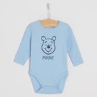 Cool Club, Body cu maneca lunga pentru baieti, albastru, bleumarin, imprimeu Winnie the Pooh, set, 3 buc.