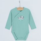 Cool Club, Body cu maneca lunga pentru baieti, gri, verde, set, 2 buc.