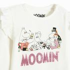Cool Club, Body cu maneca lunga pentru fete, alb, imprimeu Moomins