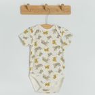 Cool Club, Body cu maneca scurta pentru bebelusi, bej, ecru, set 3 buc.
