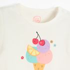 Cool Club, Body cu maneca scurta pentru fete, ecru