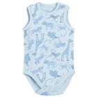 Cool Club, Body fara maneci pentru baieti, ecru, albastru, set, 2 buc.